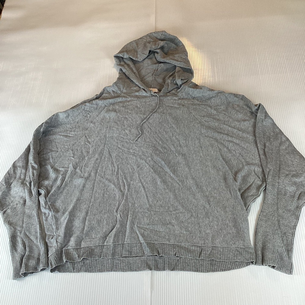 Sweet Romeo Womens Sweater Shirt Sz M Medium Long Sleeve Gray Hoodie Pullover